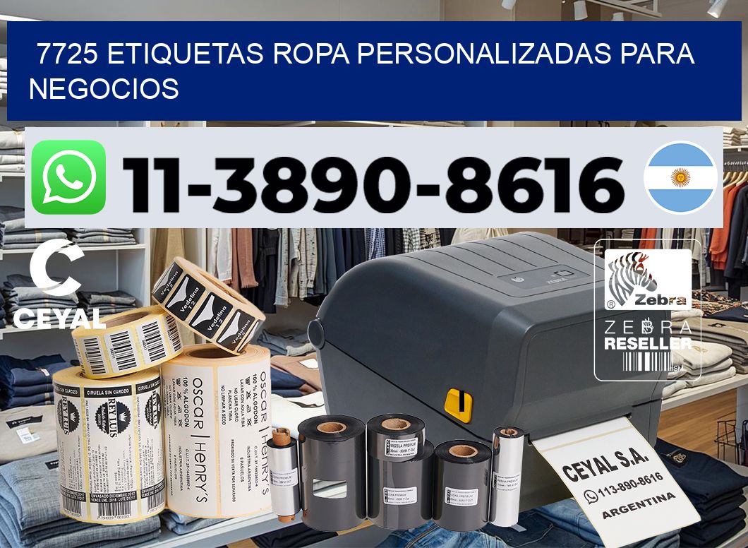 7725 Etiquetas ropa personalizadas para negocios