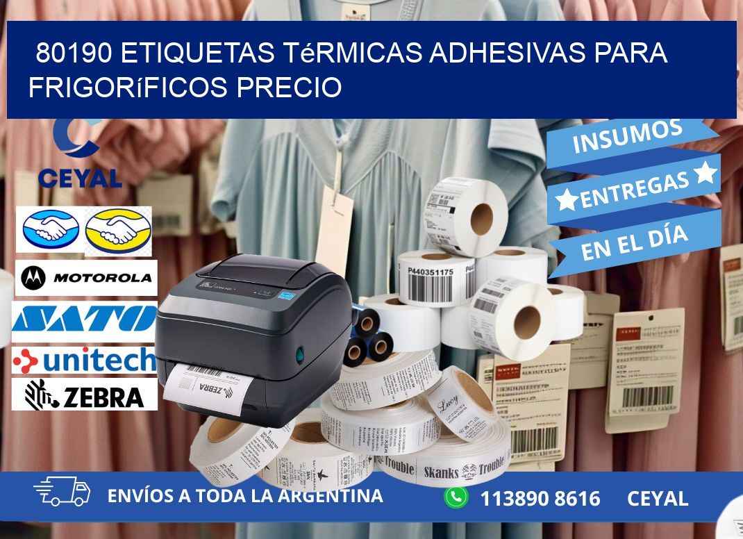 80190 etiquetas térmicas adhesivas para frigoríficos precio
