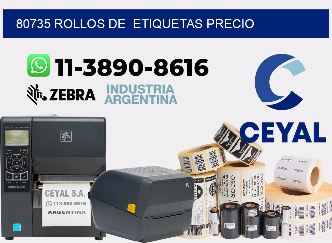 80735 rollos de etiquetas precio