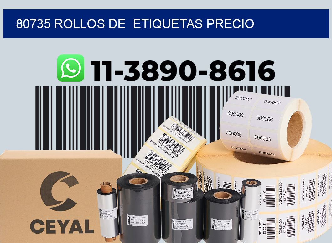 80735 rollos de etiquetas precio