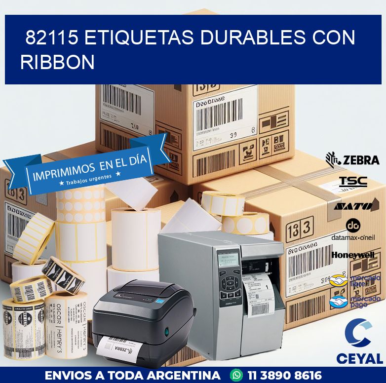 82115 etiquetas durables con ribbon