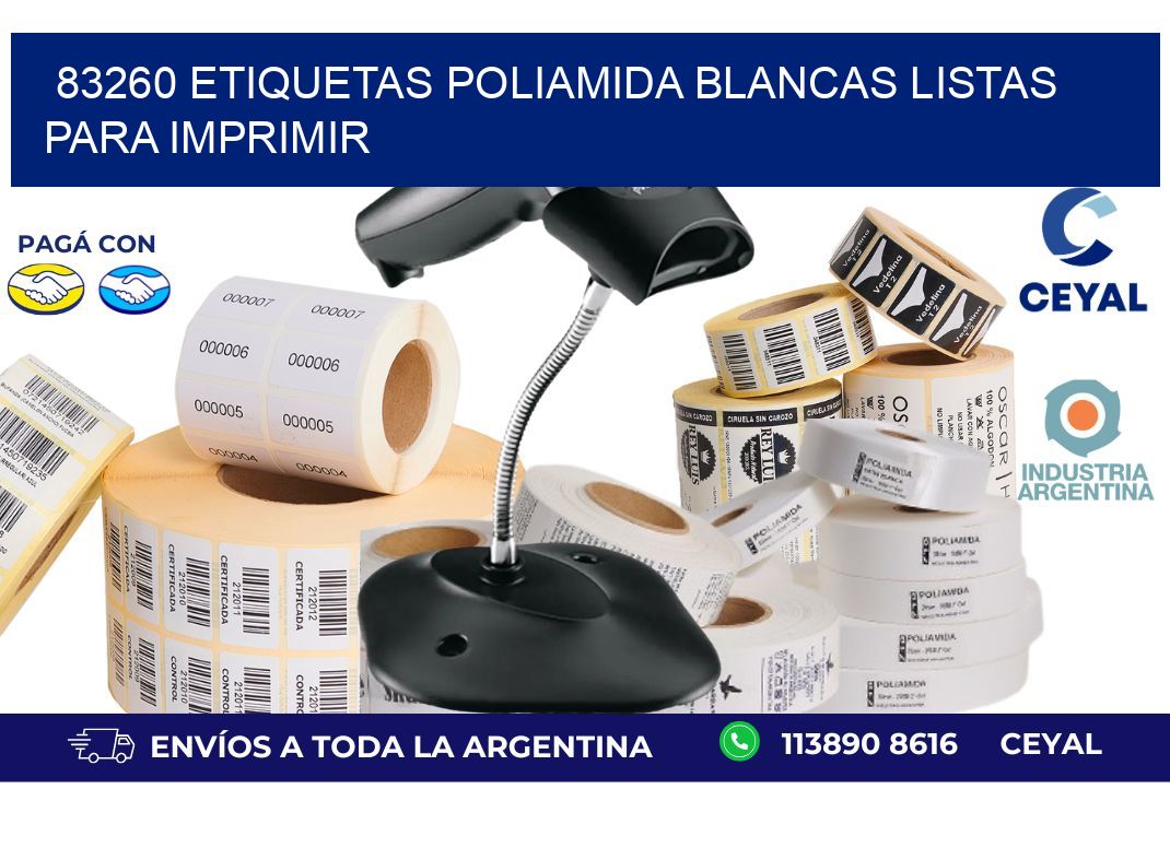 83260 etiquetas poliamida blancas listas para imprimir