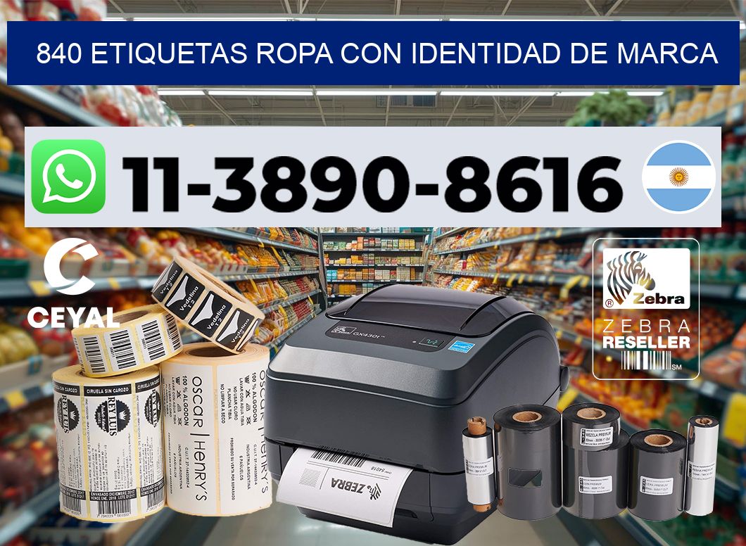 840 Etiquetas ropa con identidad de marca