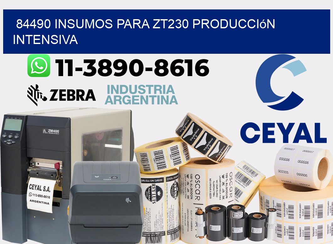 84490 insumos para zt230 producción intensiva