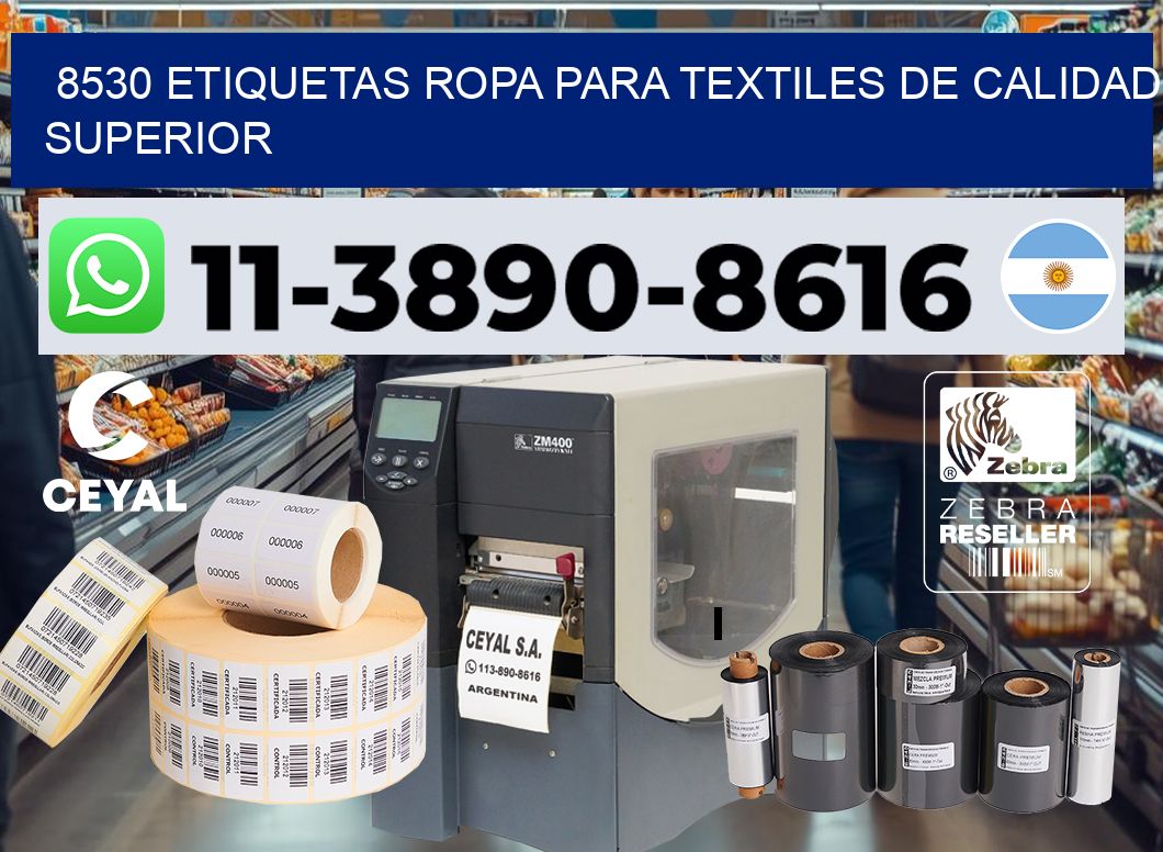 8530 Etiquetas ropa para textiles de calidad superior