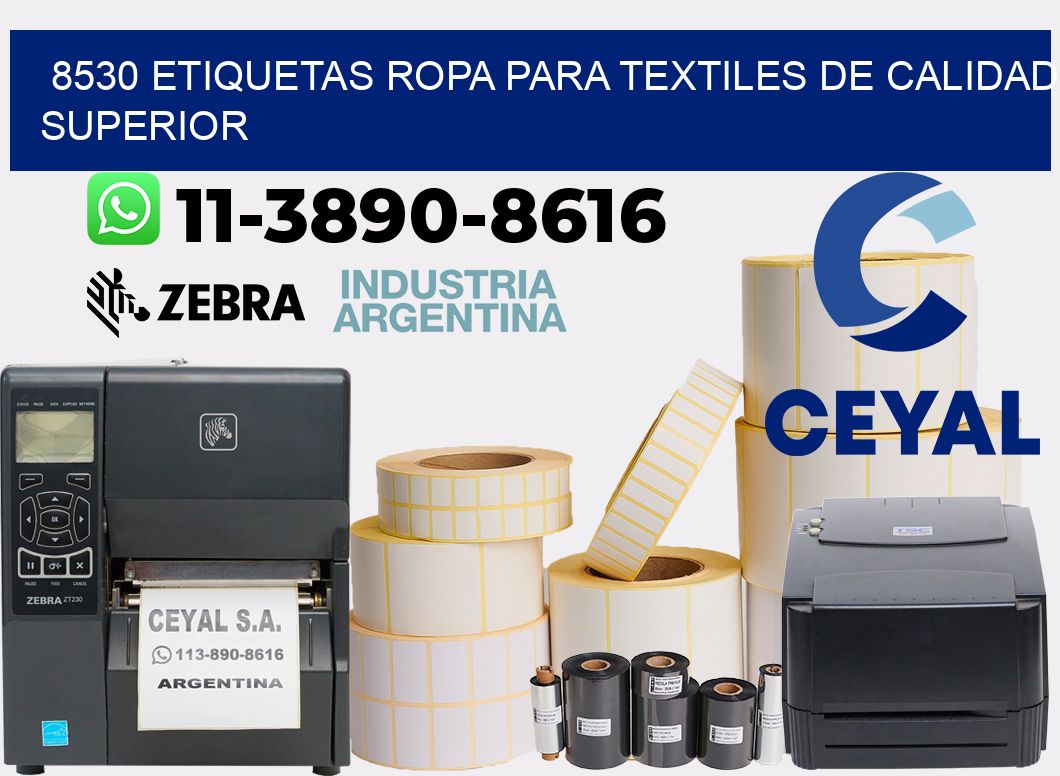 8530 Etiquetas ropa para textiles de calidad superior