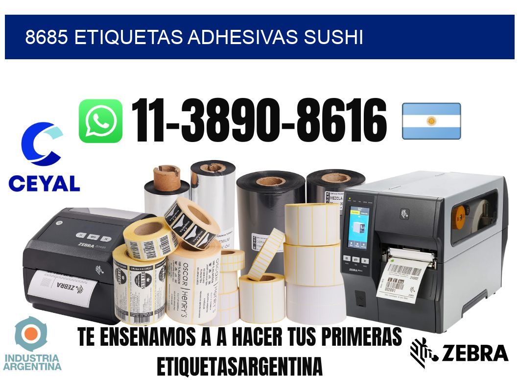 8685 etiquetas adhesivas sushi