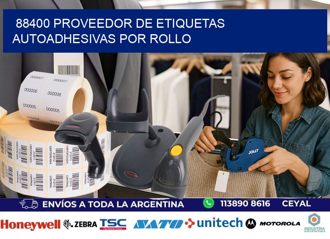 88400 proveedor de etiquetas autoadhesivas por rollo