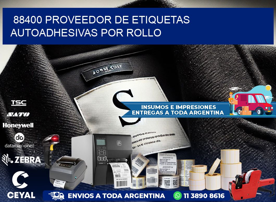 88400 proveedor de etiquetas autoadhesivas por rollo