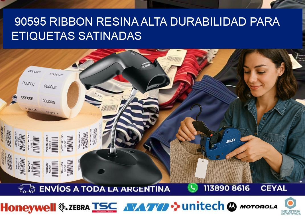 90595 ribbon resina alta durabilidad para etiquetas satinadas