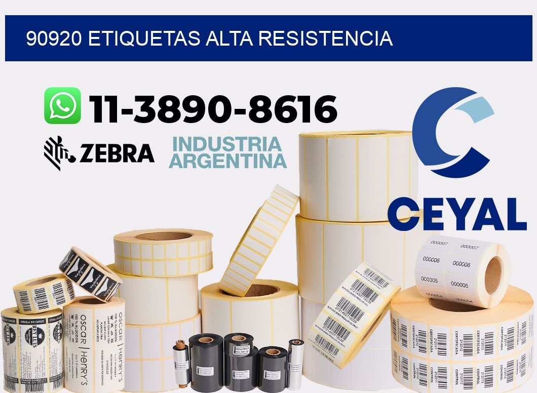 90920 etiquetas alta resistencia