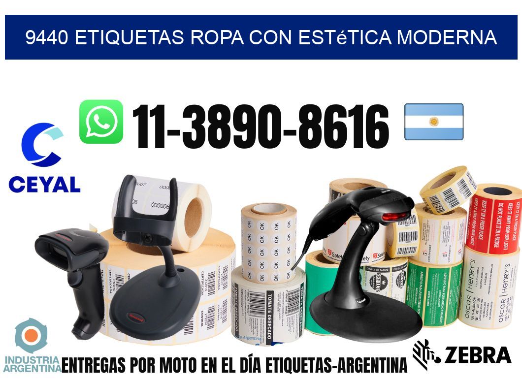 9440 Etiquetas ropa con estética moderna