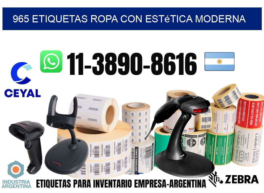 965 Etiquetas ropa con estética moderna