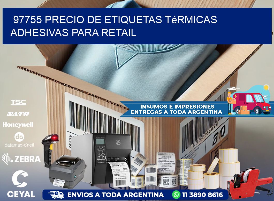 97755 precio de etiquetas térmicas adhesivas para retail