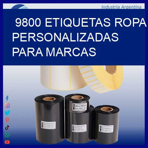 9800 Etiquetas ropa personalizadas para marcas