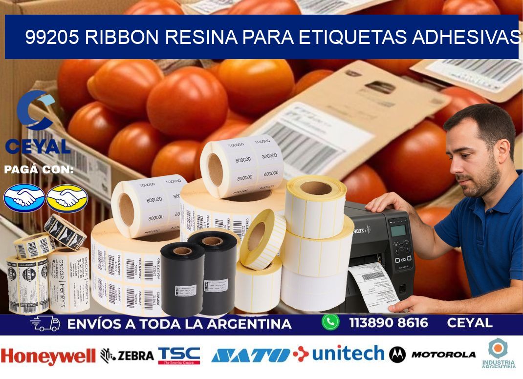 99205 ribbon resina para etiquetas adhesivas