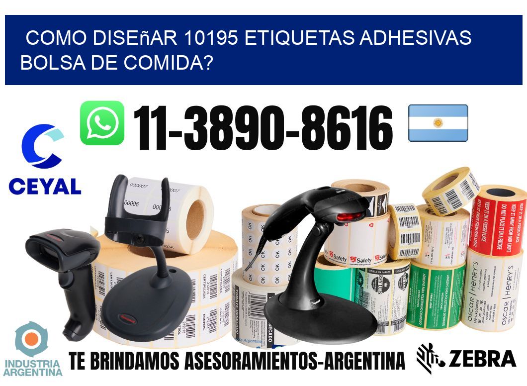 como diseñar 10195 etiquetas adhesivas bolsa de comida?