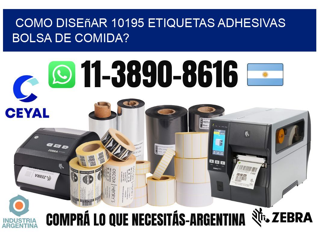 como diseñar 10195 etiquetas adhesivas bolsa de comida?