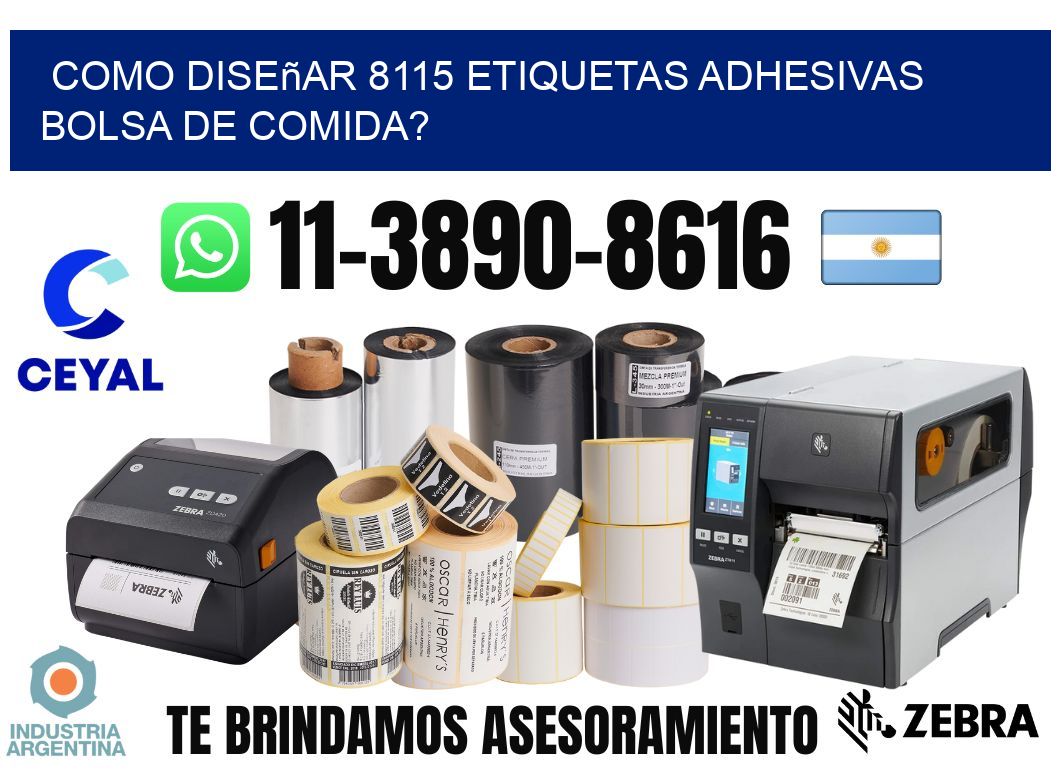 como diseñar 8115 etiquetas adhesivas bolsa de comida?