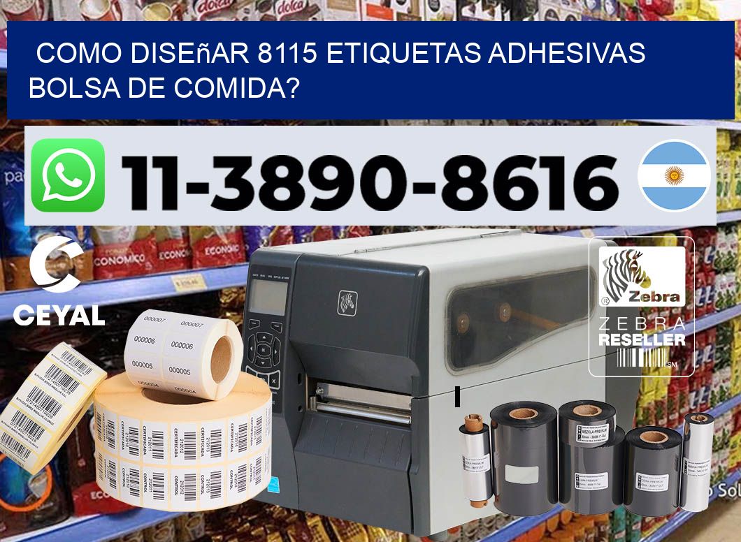 como diseñar 8115 etiquetas adhesivas bolsa de comida?