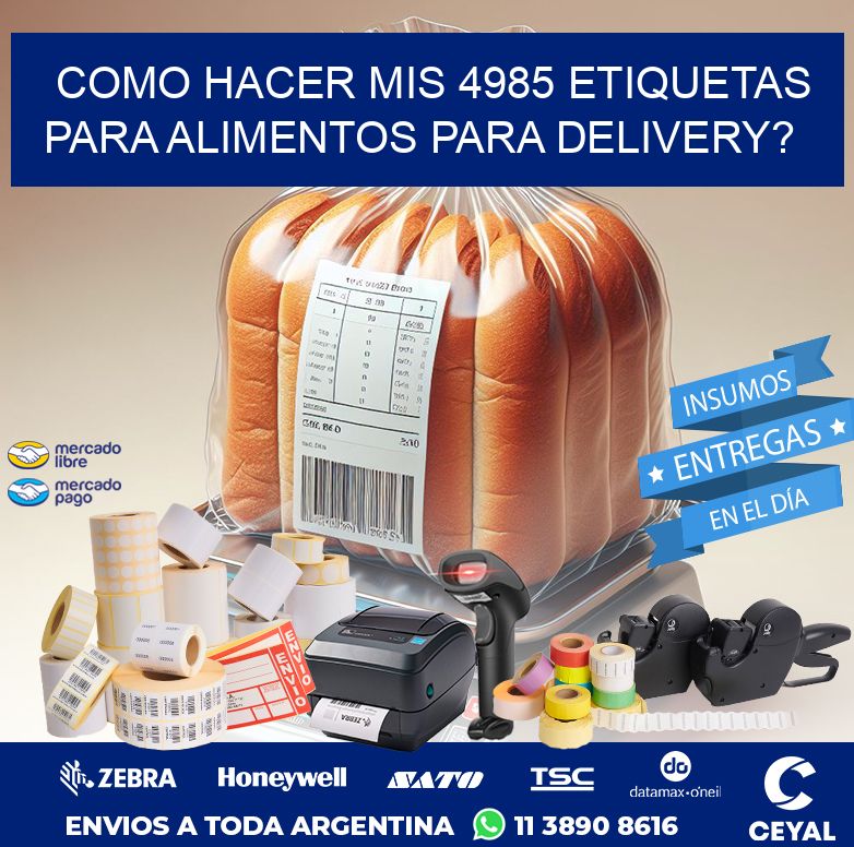 como hacer mis 4985 etiquetas para alimentos para delivery?