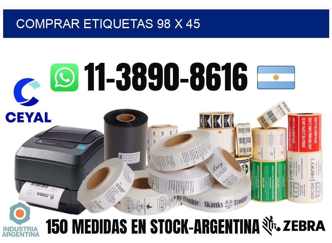 comprar etiquetas 98 x 45