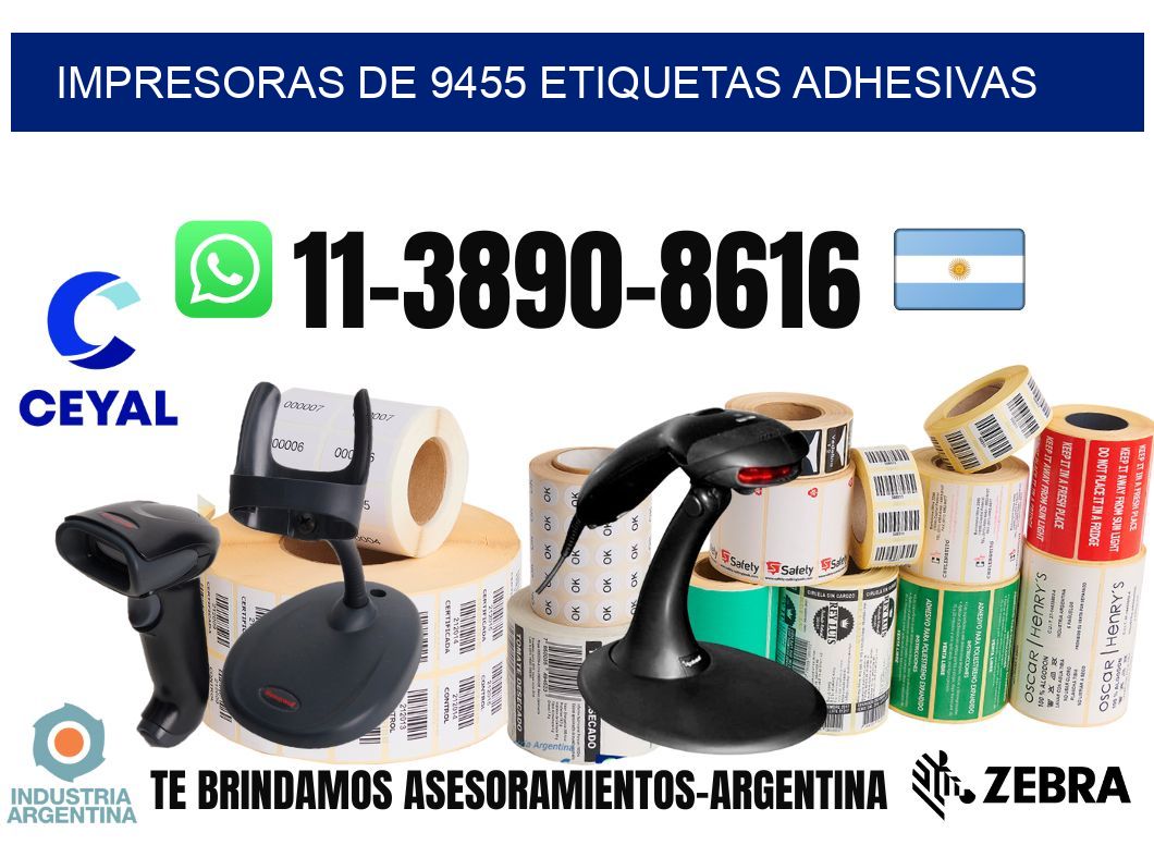 impresoras de 9455 etiquetas adhesivas