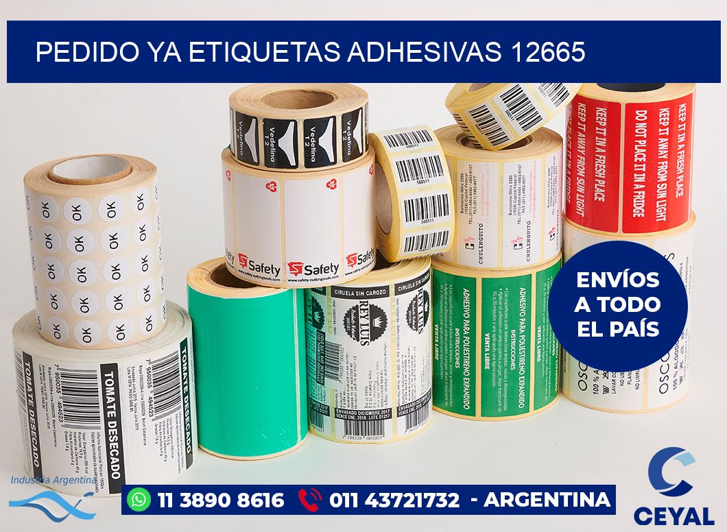 pedido ya etiquetas adhesivas 12665