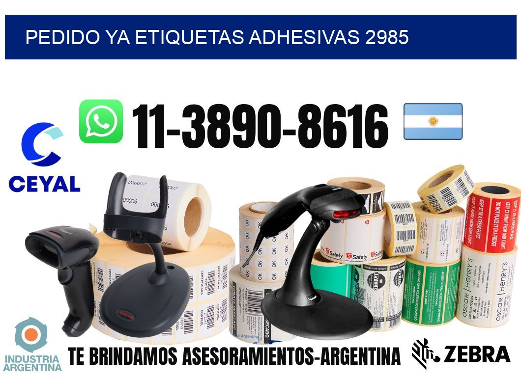 pedido ya etiquetas adhesivas 2985