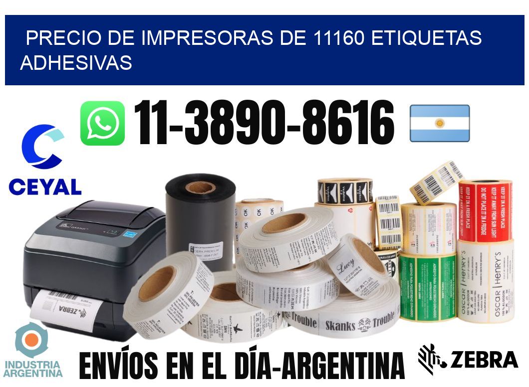 precio de impresoras de 11160 etiquetas adhesivas