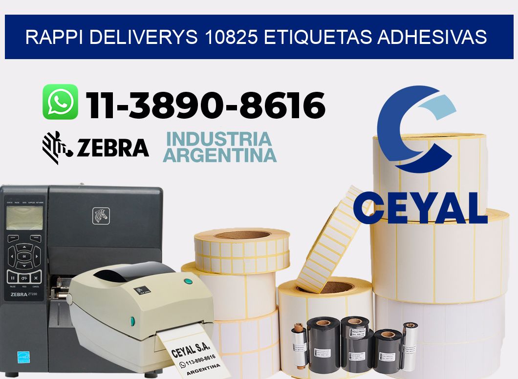 rappi deliverys 10825 etiquetas adhesivas