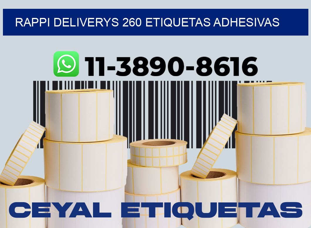 rappi deliverys 260 etiquetas adhesivas