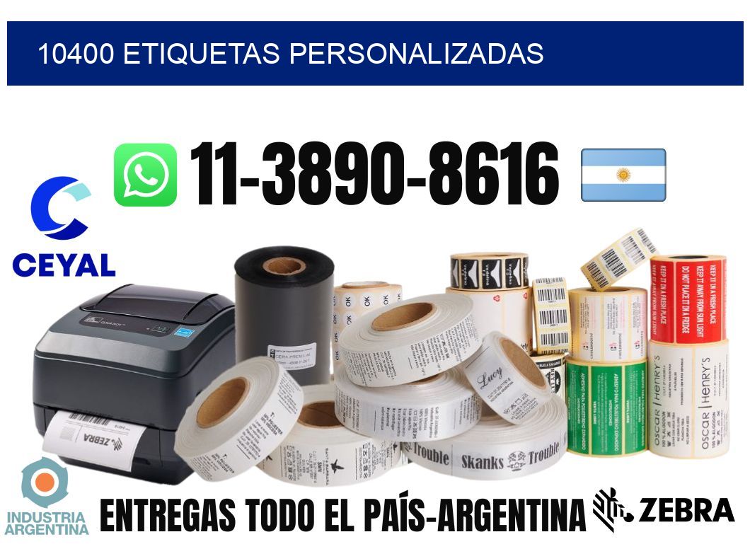 10400 etiquetas personalizadas
