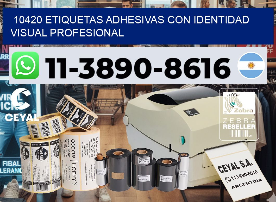 10420 Etiquetas adhesivas con identidad visual profesional