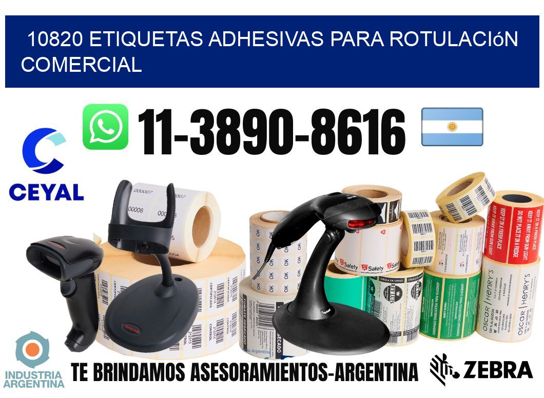 10820 Etiquetas adhesivas para rotulación comercial
