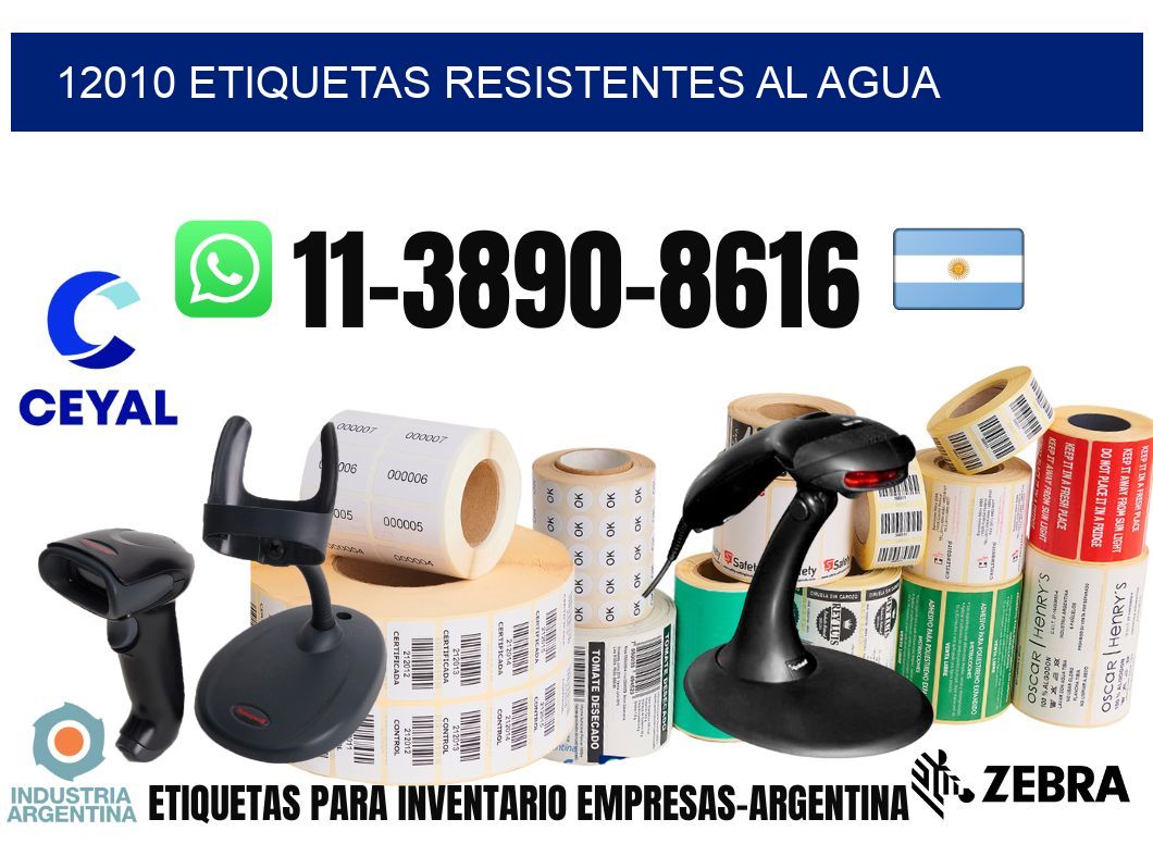 12010 Etiquetas resistentes al agua