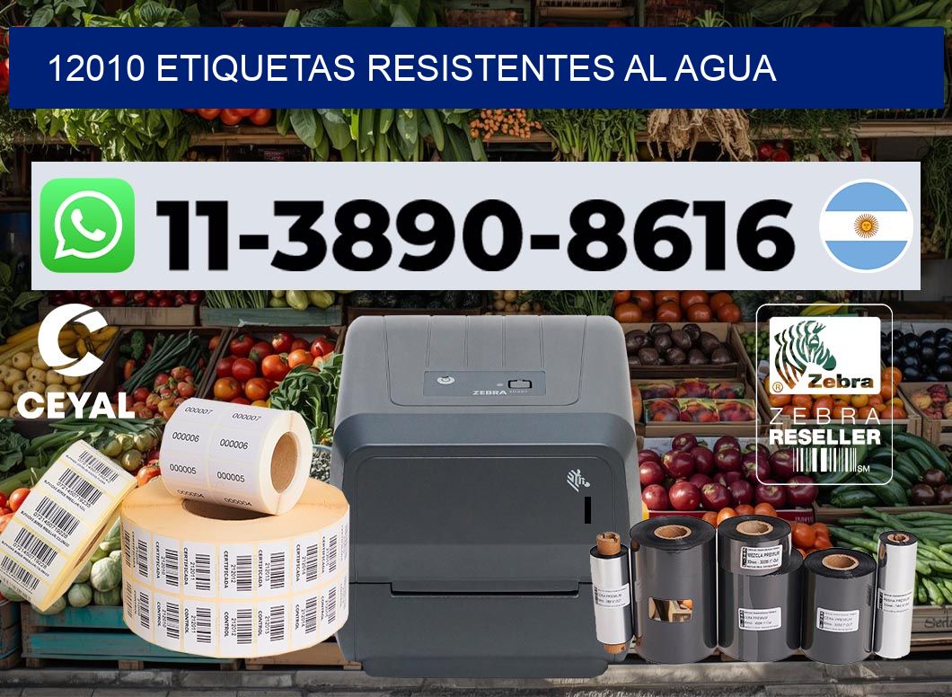 12010 Etiquetas resistentes al agua