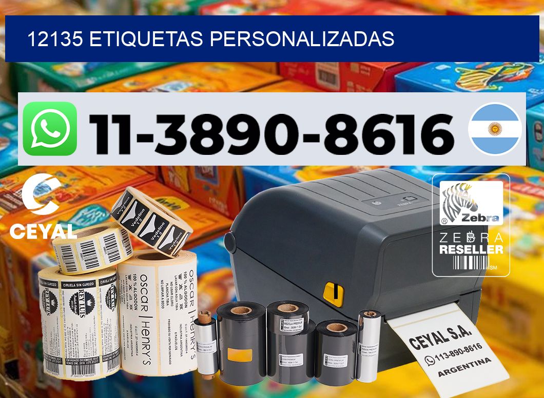12135 etiquetas personalizadas