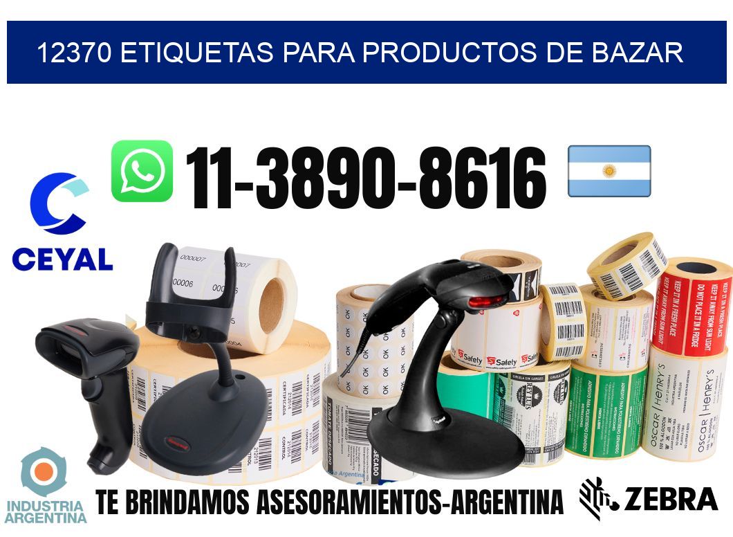 12370 Etiquetas para productos de bazar