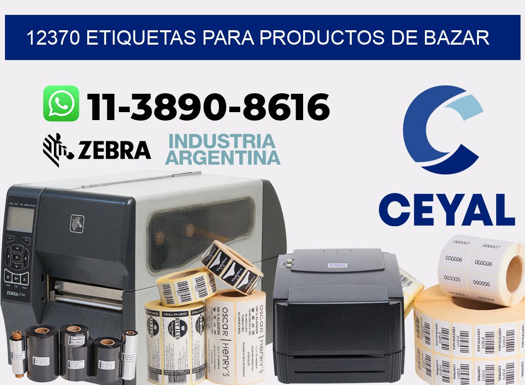 12370 Etiquetas para productos de bazar