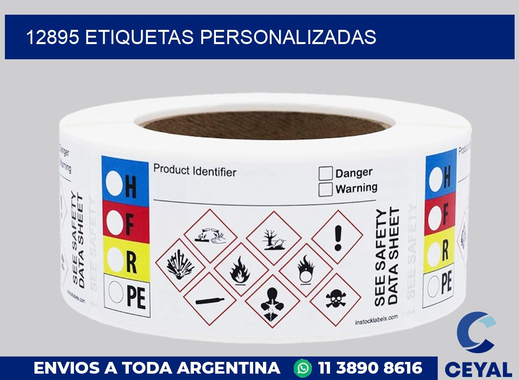 12895 etiquetas personalizadas