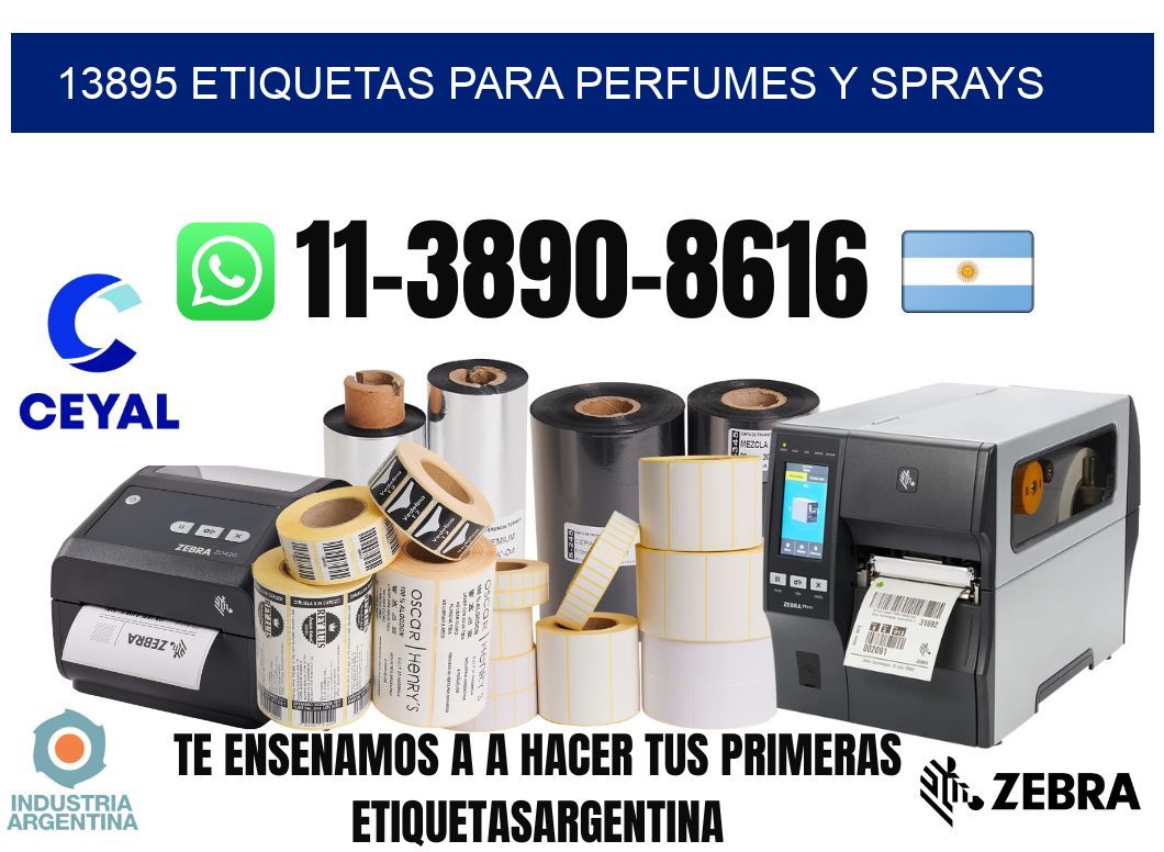 13895 Etiquetas para perfumes y sprays
