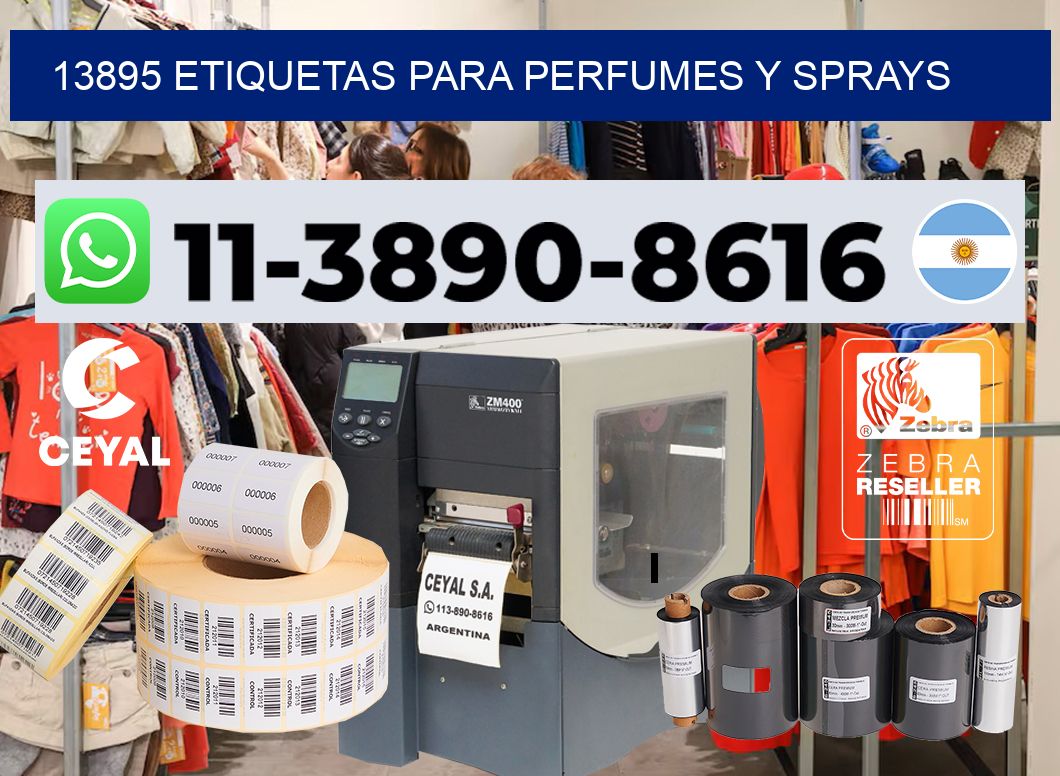 13895 Etiquetas para perfumes y sprays
