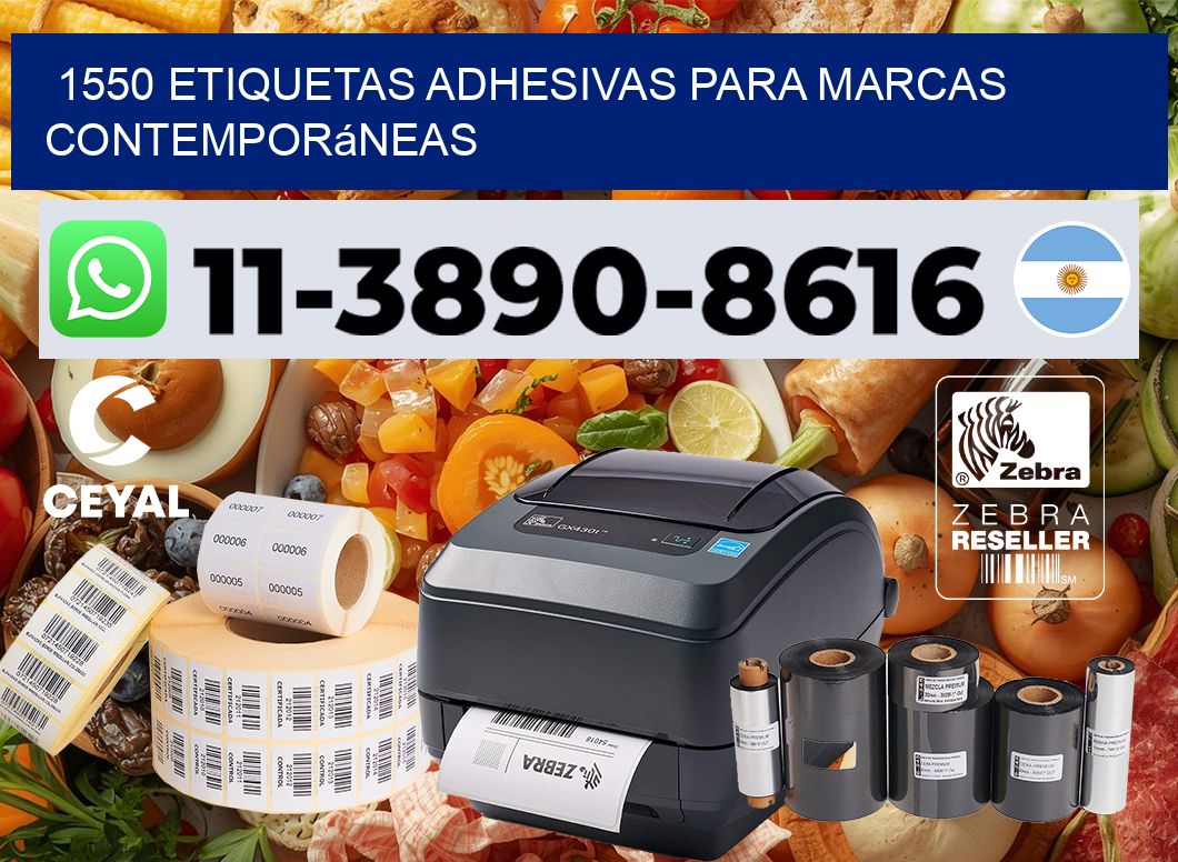 1550 Etiquetas adhesivas para marcas contemporáneas