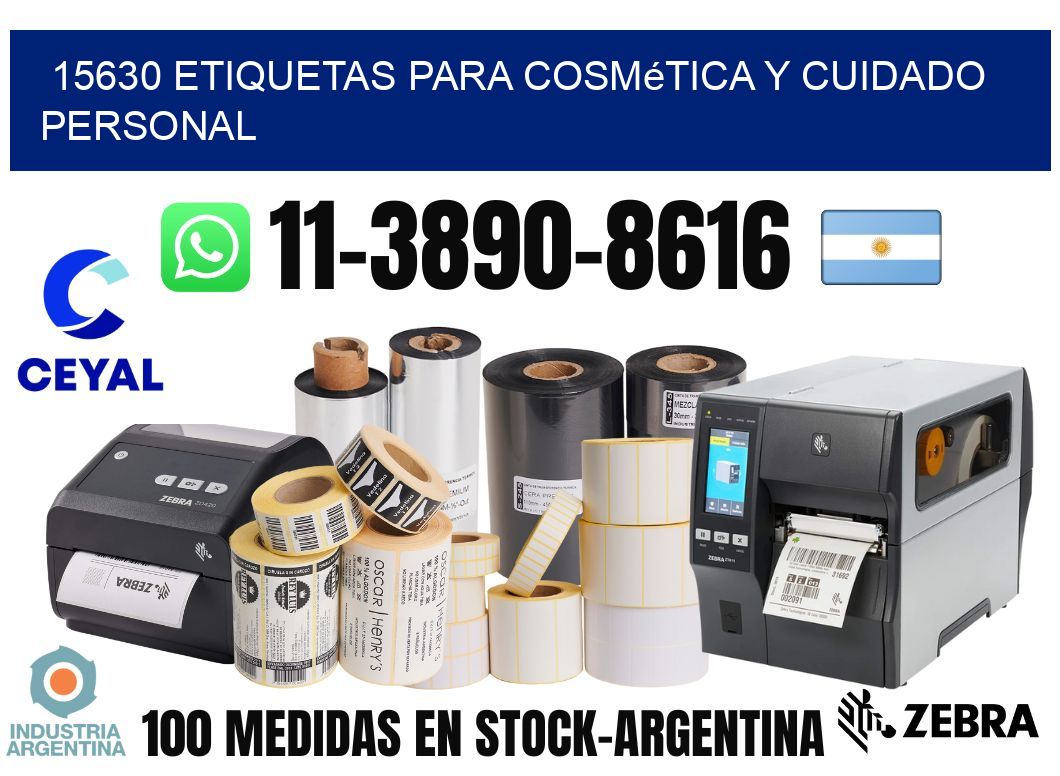 15630 Etiquetas para cosmética y cuidado personal