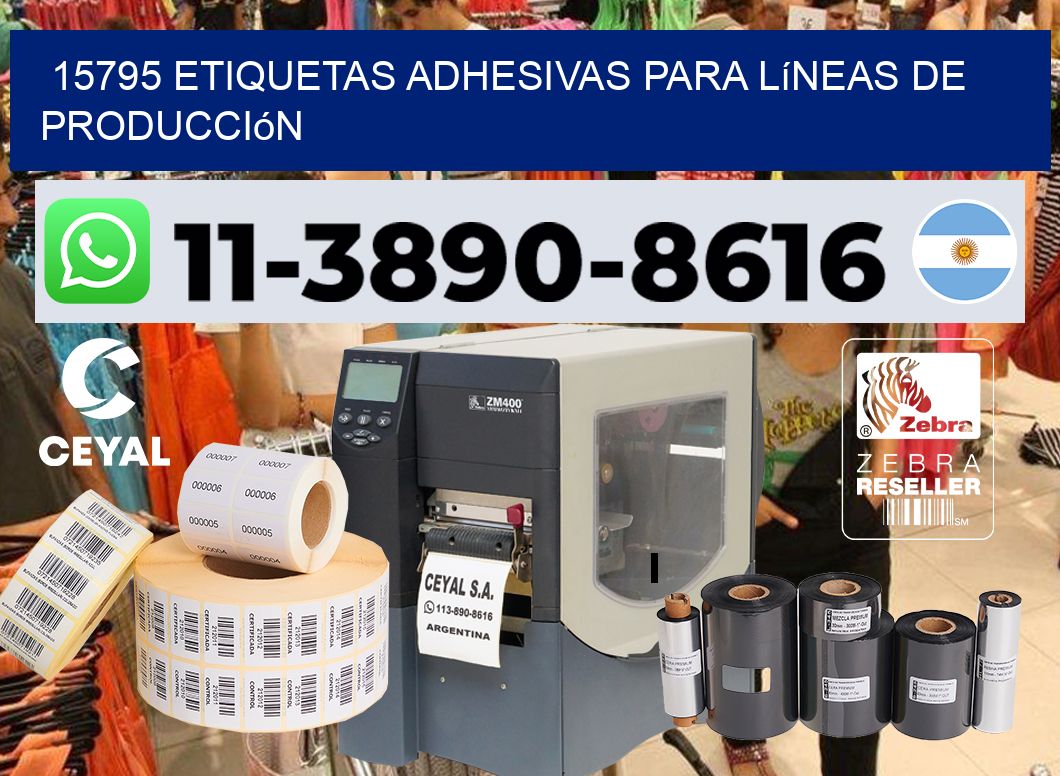 15795 Etiquetas adhesivas para líneas de producción