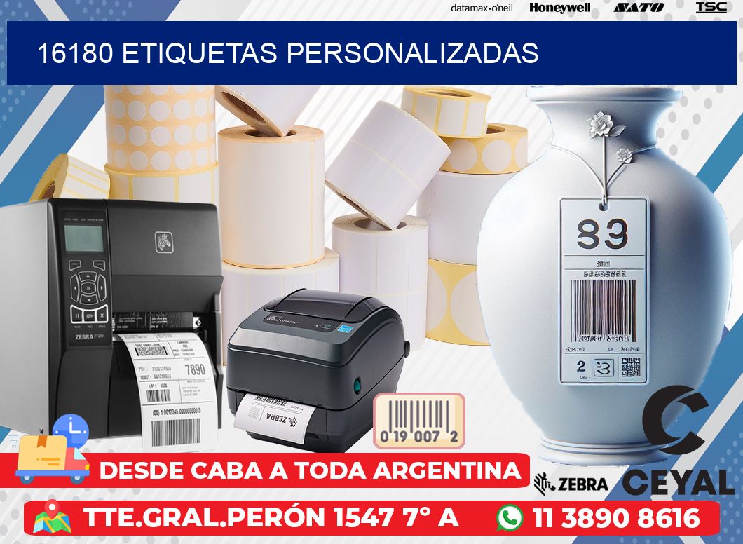 16180 etiquetas personalizadas