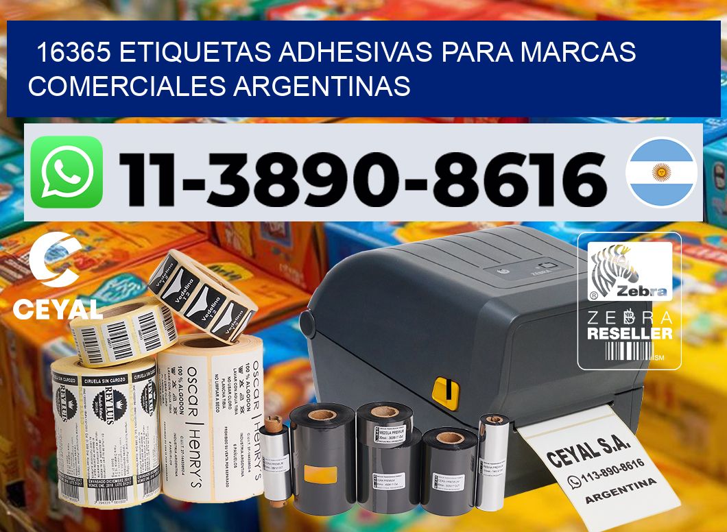 16365 Etiquetas adhesivas para marcas comerciales argentinas