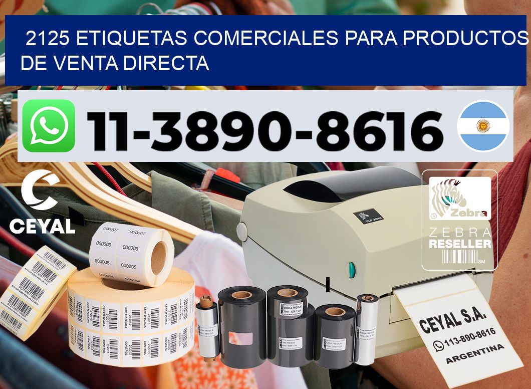2125 Etiquetas comerciales para productos de venta directa