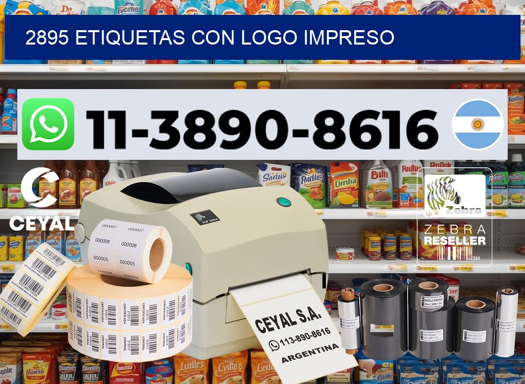 2895 Etiquetas con logo impreso